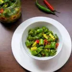 Green Chili Pickle In Lemon Juice