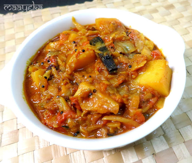 Patta Gobi Sabzi Recipe - Cabbage Tomato Sabzi