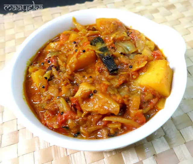 bengali cabbage potato curry