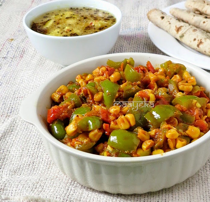 how to make corn capsicum curry