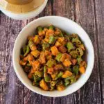 Instant mango green chili pickle