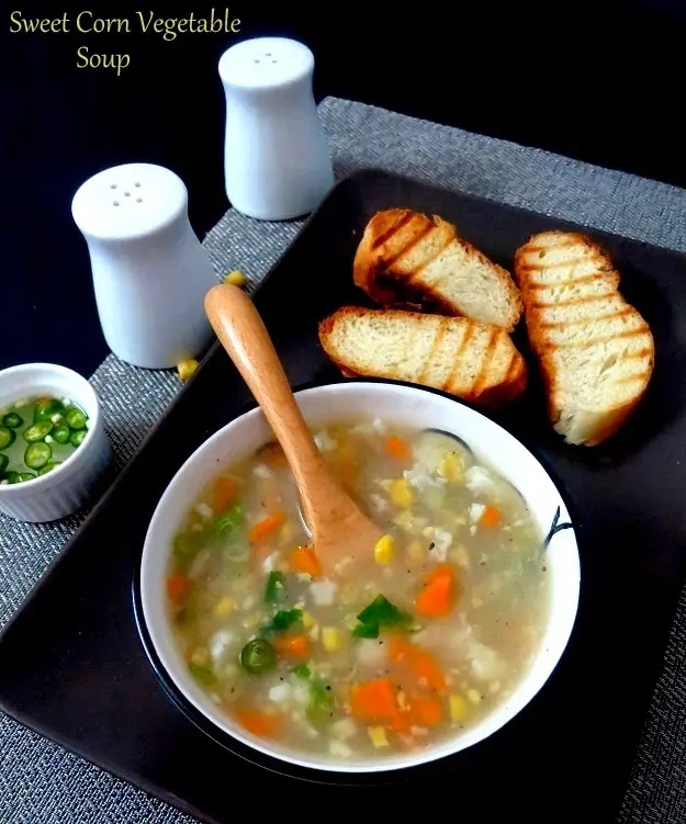 sweet corn and vegetable soup