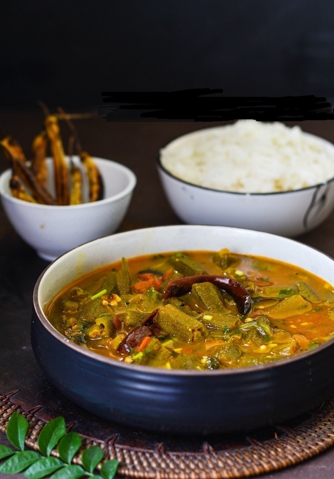 Bendakaya Pulusu Recipe I Okra in Tamarind Curry » Maayeka